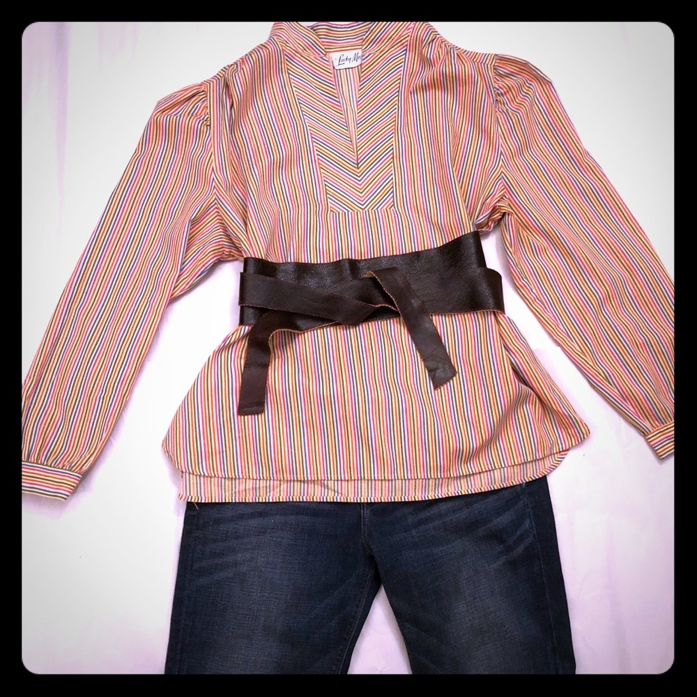 Great Cond”LUCKY ME” Vintage-Inspired Blouse 10/12 - Picture 2 of 8